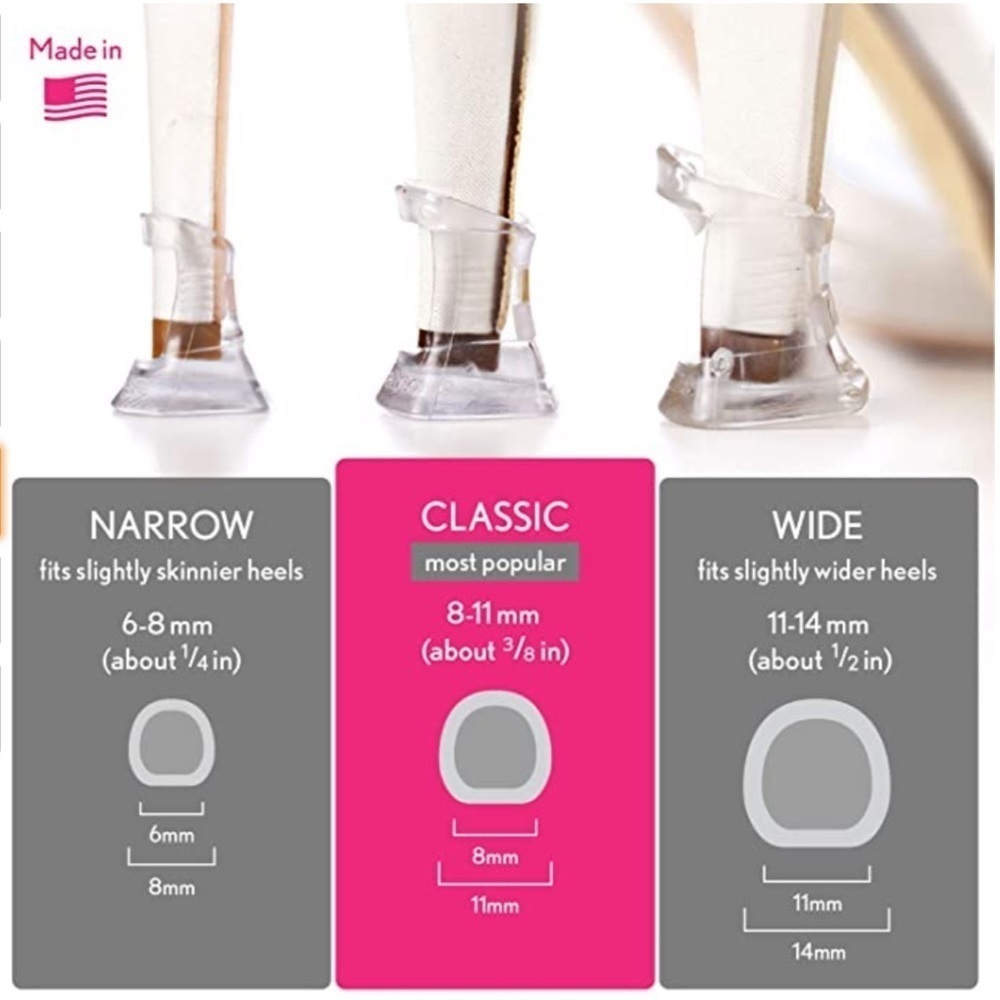 High Heel Protectors by Solemates Clear Narrow Transparent Model NWT - Picture 4 of 9